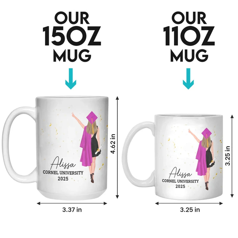 A Sweet Ending To A New Beginning - Family Personalized Custom Mug - Graduation Gift For Family Members, Siblings, Brothers, Sisters