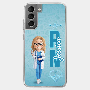Plus qu'un travail, c'est une mission - Étui de téléphone transparent personnalisé pour infirmière - Appréciation, cadeau de remerciement, vie d'infirmière, vie de médecin