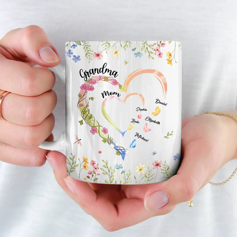 Our Family, Her Legacy - Family Personalized Custom Mug - Mother's Day, Gift For Mom, Grandma