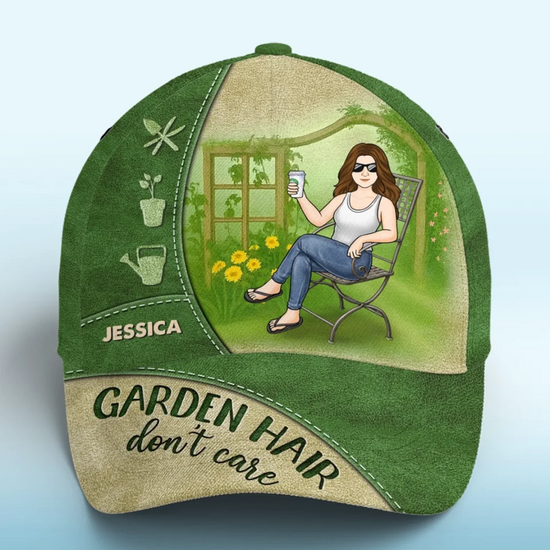 Gardening Is My Therapy - Family Personalized Custom Hat, All Over Print Classic Cap -  Gift For Gardeners