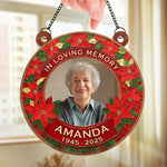 Custom Photo Until We Meet Again, We Hold You Close - Memorial Personalized Window Hanging Suncatcher Ornament - Sympathy Gift For Family