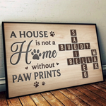 Where Paws Roam, Love Is Always Home - Memorial Personalized Custom Horizontal Poster - Sympathy Gift For Dog Lovers, Cat Lovers