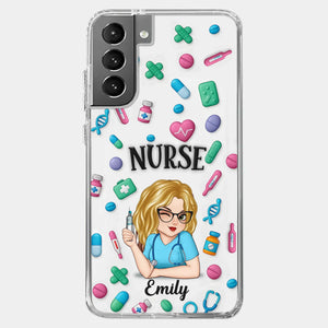 Infirmière, vie meilleure - Coque de téléphone transparente personnalisée avec effet gonflé 3D - Cadeau d'appréciation, de remerciement, vie d'infirmière, vie de médecin