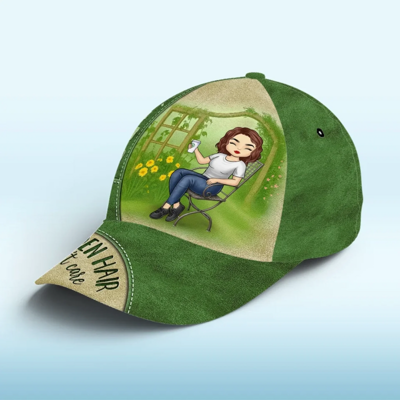 Garden Hair, Don’t Care - Family Personalized Custom Hat, All Over Print Classic Cap -  Gift For Yourself, Best Friends, Siblings, Family Members, Gardening Lovers