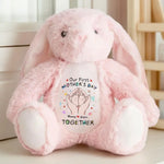 Tiny Feet, Big Love - Family Personalized Custom Easter Bunny Plush - Mother's Day, Baby Shower Gift, Gift For Mom, New Moms