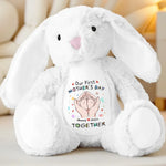 Tiny Feet, Big Love - Family Personalized Custom Easter Bunny Plush - Mother's Day, Baby Shower Gift, Gift For Mom, New Moms