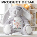 Tiny Feet, Big Love - Family Personalized Custom Easter Bunny Plush - Mother's Day, Baby Shower Gift, Gift For Mom, New Moms