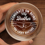 The Best Place To Be Is In The Hands Of Family - Family Personalized Custom Whiskey Glass - New Arrival, Gift For Family Members AMZ