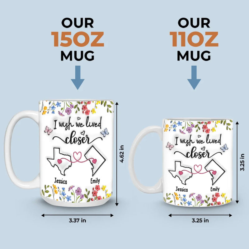 Real Friendship Transcends Time And Space - Bestie Personalized Custom 3D Inflated Effect Printed Mug - New Arrival, Gift For Best Friends, BFF, Sisters AMZ