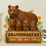 Grandma Bear, Our Forever Protector - Family Personalized Custom Acrylic Plaque Custom Shape - Mother's Day, Gift For Grandma, Grandparent