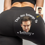 Custom Photo Belongs To Me And Me Only - Personalized Custom Women Leggings - Gift For Wife, Girlfriend, Couple