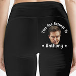 Custom Photo Belongs To Me And Me Only - Personalized Custom Women Leggings - Gift For Wife, Girlfriend, Couple