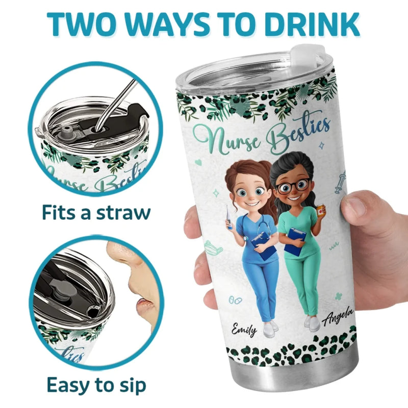 We Laugh, We Save Lives Together - Nurse Personalized Custom Tumbler - Appreciation, Thank You Gift, Nurse Life, Doctor Life