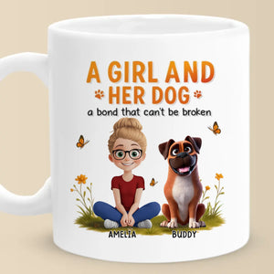 Bound By Love, Connected By Paws - Dog Personalized Custom Mug - Mother's Day, Gift For Pet Owners, Pet Lovers