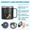 Behind Every Bark Is A Loving Mom - Dog Personalized Custom 14oz Stainless Steel Tumbler With Handle - Mother's Day, Gift For Pet Owners, Pet Lovers