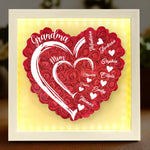Love In Full Bloom - Family Personalized Custom Flower Shadow Box with LED - Mother's Day, Gift For Mom, Grandma
