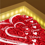 Love In Full Bloom - Family Personalized Custom Flower Shadow Box with LED - Mother's Day, Gift For Mom, Grandma