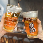 Happy Father's Day To My Snack Provider - Dog Personalized Custom Beer Glass - Father's Day, Gift For Pet Owners, Pet Lovers