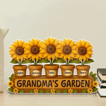 Mom, You Make Our World Bloom - Family Personalized Custom Acrylic Plaque Custom Shape - Mother's Day, Gift For Mom, Grandma