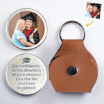 Custom Photo Graduate Today, Inspiration Forever - Family Personalized Custom Pocket Hug - Graduation Gift For Mom, Daughter