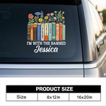 I'm With The Banned - Family Personalized Custom RV Decal - Gift For Yourself, Best Friends, Siblings, Family Members