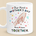 Your Tiny Hand, My Whole Heart - Family Personalized Custom Mug - Mother's Day, Baby Shower Gift, Gift For New Moms