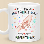 Your Tiny Hand, My Whole Heart - Family Personalized Custom Mug - Mother's Day, Baby Shower Gift, Gift For New Moms