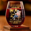 Ce n'est pas mon travail, ce n'est pas mon problème - Verre à vin personnalisé - Appréciation, cadeau de retraite pour vous-même, meilleurs amis, frères et sœurs, membres de la famille, collègues