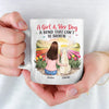 Where She Goes, I Go - Dog Personalized Custom Mug - Mother's Day, Gift For Pet Owners, Pet Lovers
