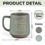 From One Mom To Another - Family Personalized Custom Printed Stoneware 12oz Mug - Mother's Day, Gift For Daughter