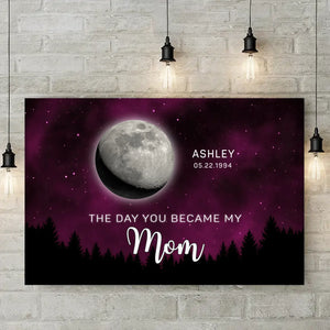 La nuit où les étoiles nous ont amenés à vous - Toile horizontale personnalisée pour la famille - Fête des Mères, cadeau pour maman, grand-mère