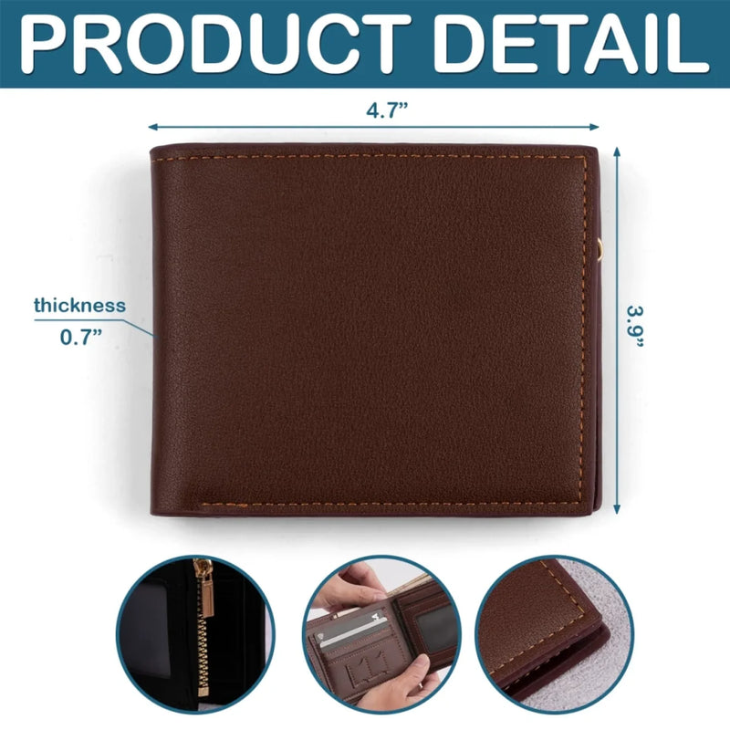 Carry This, And Carry Our Love With You Too - Family Personalized Custom Double-Sided Printed Leather Wallet - Father's Day, Gift For Dad, Grandpa