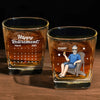 Retraité et j'adore ça - Verre à whisky carré personnalisé pour collègue - Cadeau de remerciement et de départ à la retraite pour collègues, amis de travail, collègues