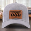 Blessed To Be Called Dad - Family Personalized Custom Leather Patch Hat - Father's Day, Gift For Dad, Grandpa