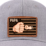 Together, We're Unstoppable - Family Personalized Custom Leather Patch Hat - Father's Day, Gift For Dad, Grandpa