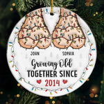 I Want To Grow Old With You - Couple Personalized Custom 3D Inflated Effect Printed Ornament - Acrylic Custom Shaped - Gift For Husband Wife, Anniversary