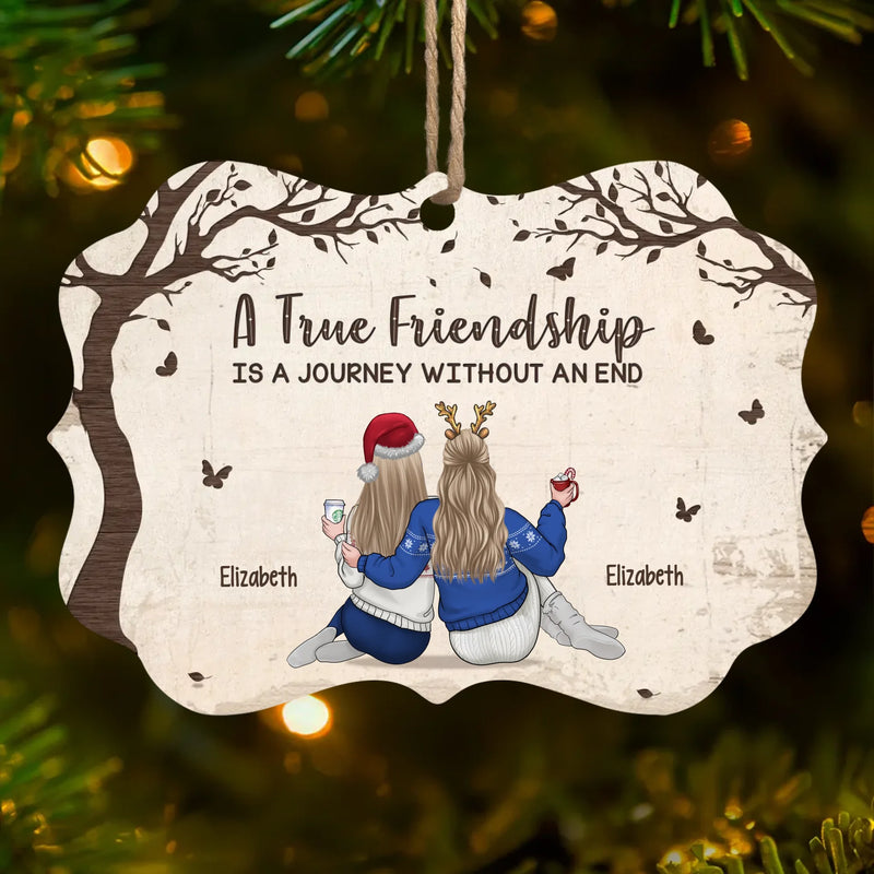 Jingle Ladies Rock - Bestie Personalized Custom Ornament - Wood Custom Shaped - Christmas Gift For Best Friends, BFF, Sisters