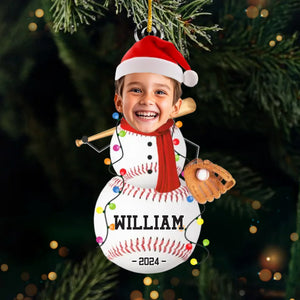 Custom Photo Play Like A Champion - Personalized Custom Ornament - Acrylic Custom Shaped - Christmas Gifts For Players, Team, Boys