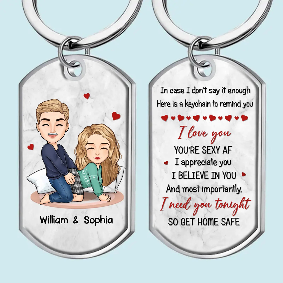 Your Love Is My Greatest Blessing - Couple Personalized Custom Keychain - Christmas Gift For Husband Wife, Anniversary
