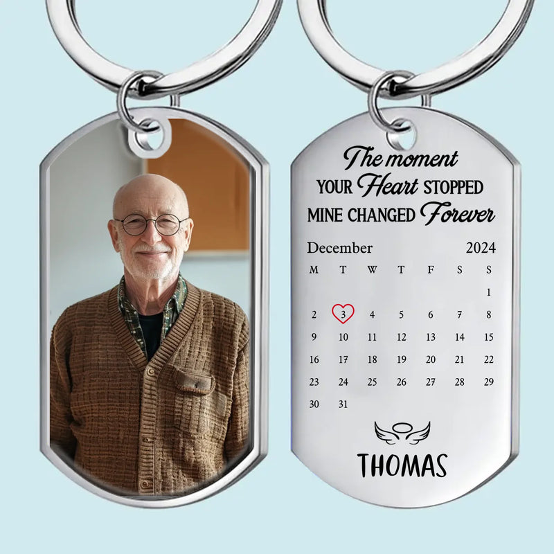 Custom Photo We Miss You Every Day - Memorial Personalized Custom Keychain - Sympathy Gift For Family