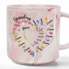 A Cup Full Of Love, One Name At A Time - Family Personalized Custom Marble Mug - Mother's Day, Gift For Mom, Grandma