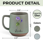 Bloom Where You Are Loved - Family Personalized Custom Printed Stoneware 12oz Mug - Gift For Yourself, Best Friends, Siblings, Family Members