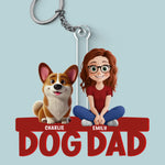 Life Is Better With A Dog - Dog Personalized Custom Shaped Acrylic Keychain - Gift For Dog Lovers, Women, Mom