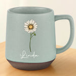 Custom Name Daisy Gifts for Flower Lovers - Personalized Stoneware Mug