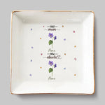 The Best Mom Get Promoted To Grandma - Family Personalized Custom Jewelry Dish - Gift For Mom, Grandma