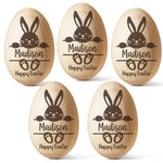 My First Easter Keepsake - Family Personalized Custom Wooden Egg Shaker - Easter Gift For Baby, Kids, New Moms