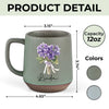 A Soul As Gentle As Petals - Family Personalized Custom Printed Stoneware 12oz Mug - Gift For Yourself, Best Friends, Siblings, Family Members