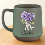 A Soul As Gentle As Petals - Family Personalized Custom Printed Stoneware 12oz Mug - Gift For Best Friends, Sisters, Family