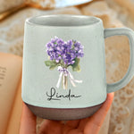 A Soul As Gentle As Petals - Family Personalized Custom Printed Stoneware 12oz Mug - Gift For Best Friends, Sisters, Family