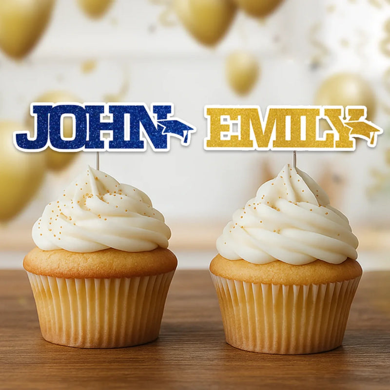 Graduation Never Tasted So Good - Family Personalized Custom Cake Toppers - Graduation Gift For Family